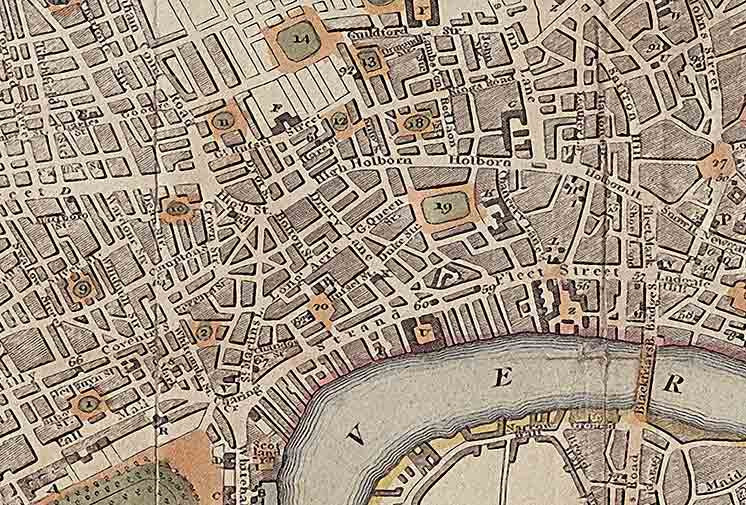 Baker’s Old Plan of London, Westminster and Southwalk 1807 – The Old ...