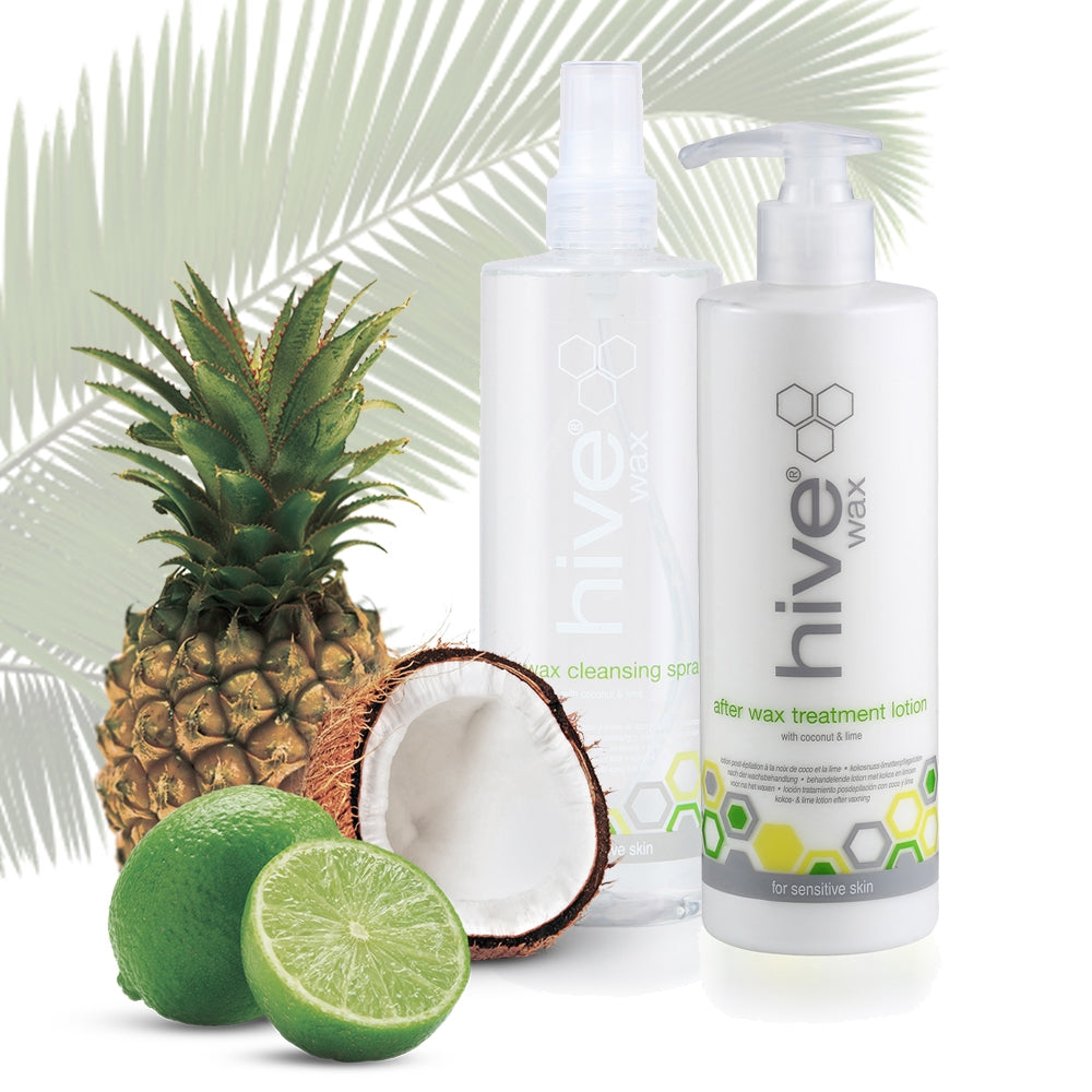 Hive Embrace The Exotic Coconut & Lime Value Pack - Pre Wax Spray & Af –  Hair Cosmetics Ltd