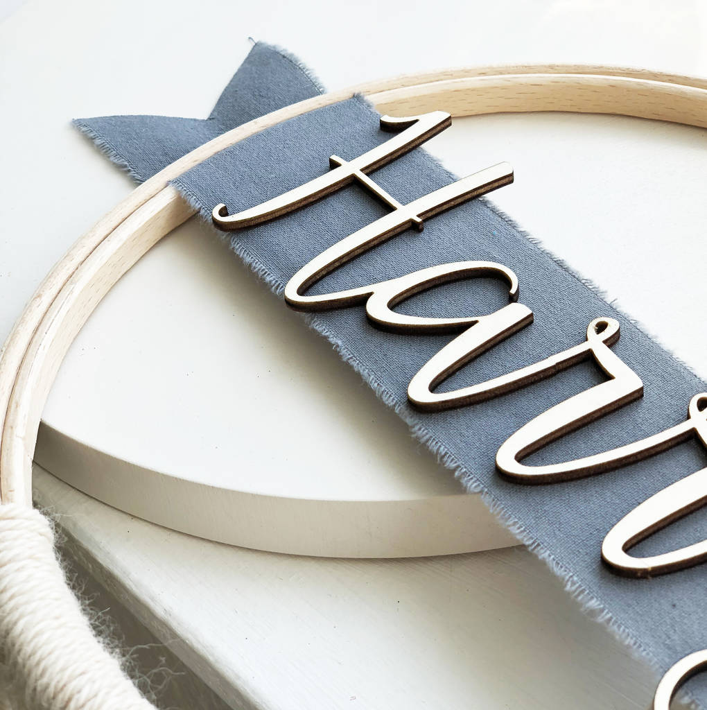 personalised linen ribbon