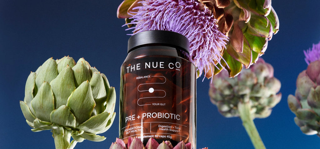 The nue co pre + البروبيوتيك لصحة الأمعاء