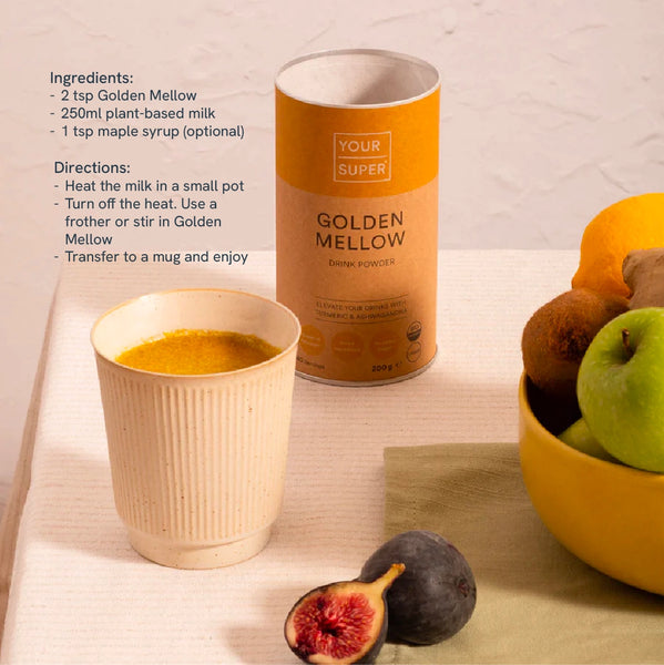 Golden Milk Latte recept med ditt superpulver