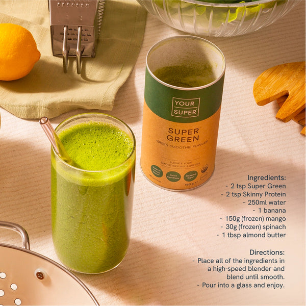 Tropical Green Smoothie Recipe with Your Super Powder