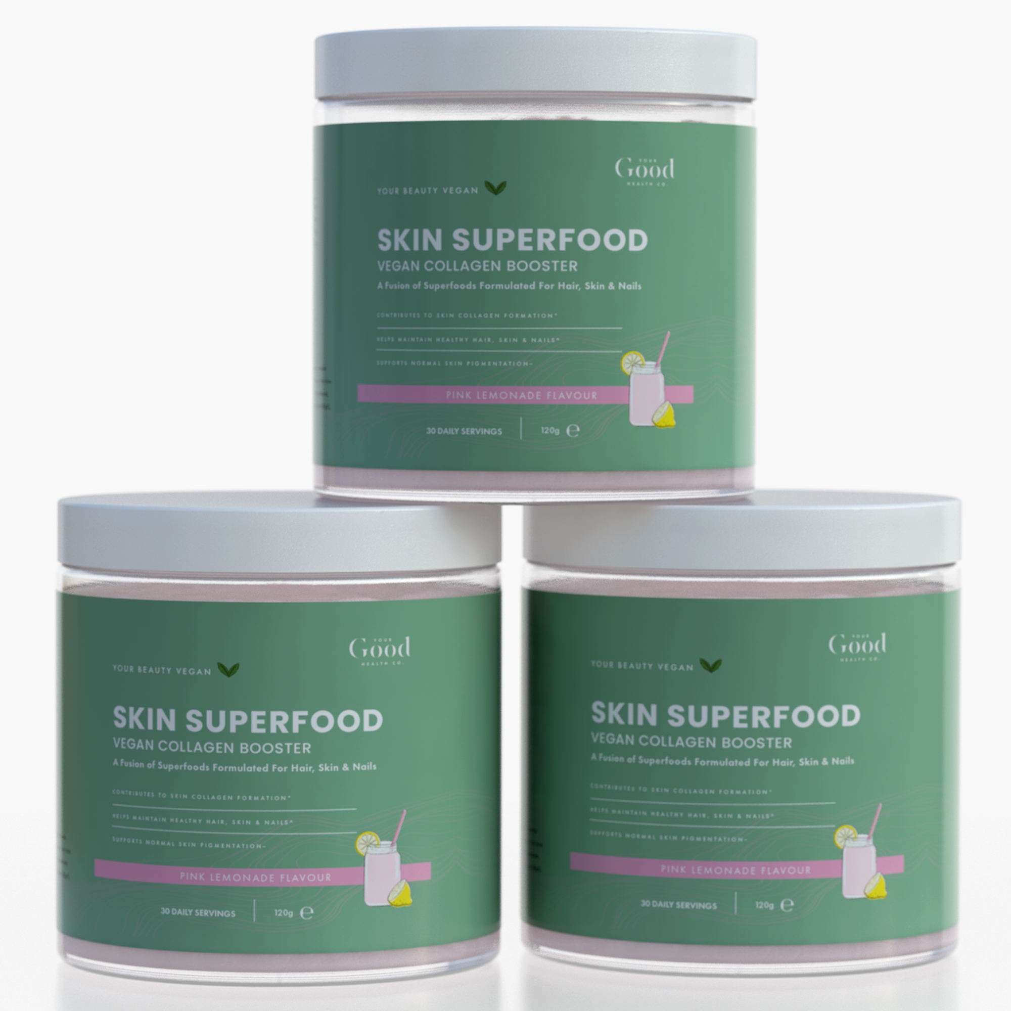 Your Good Health Company Skin Superfood Vegan Collagen Booster | Pink Lemonade | 150g