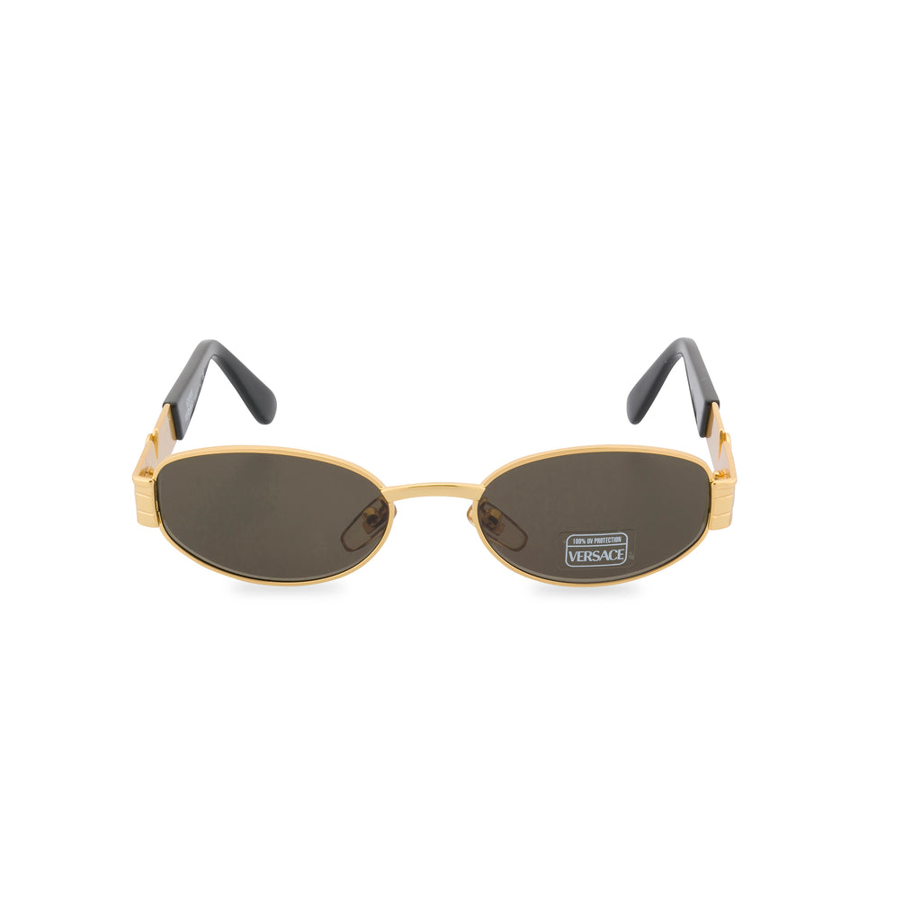 Versace S20 - Oval Sunglasses Gold 