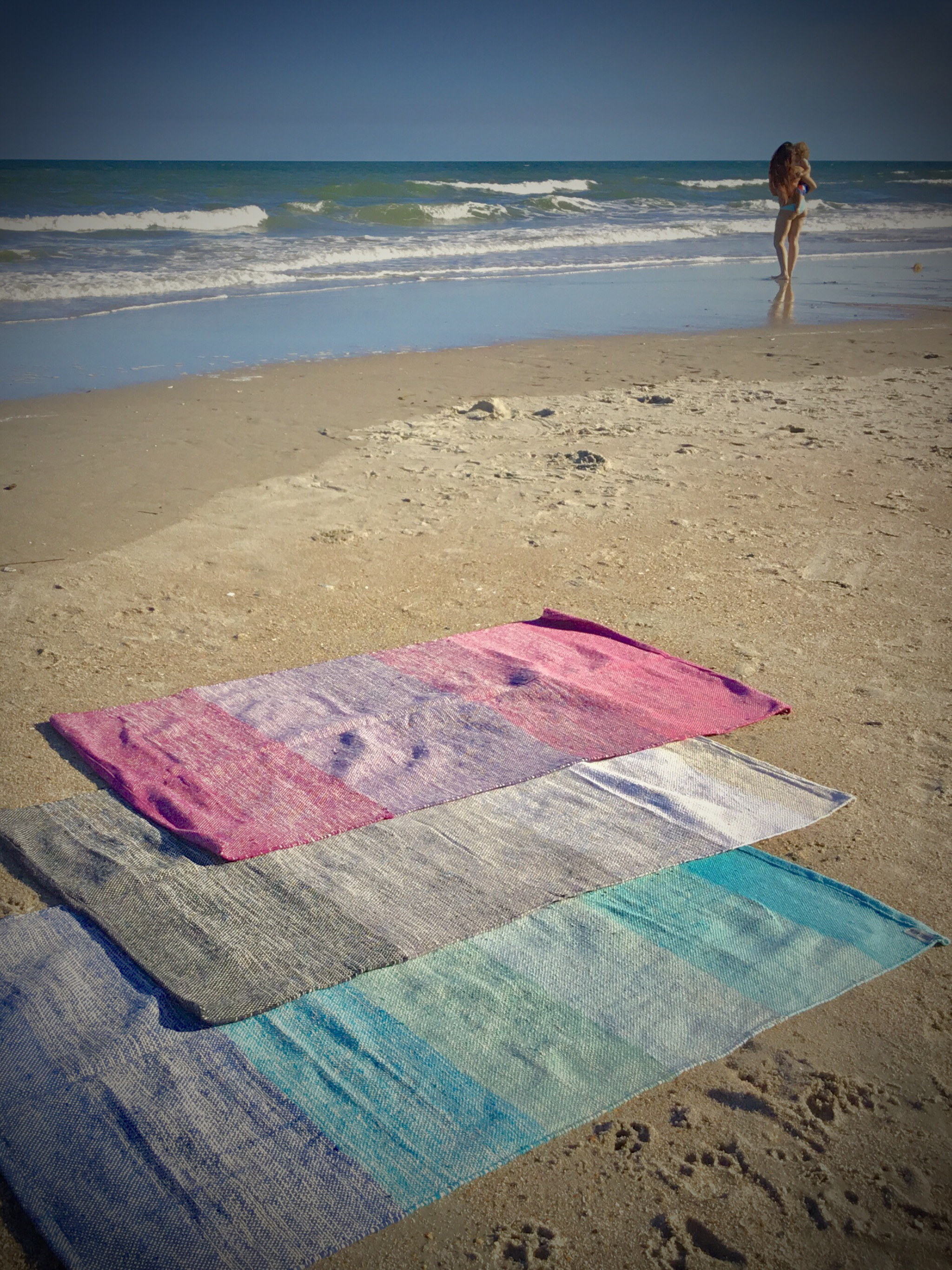 Get Faded, Ombre Hand Made Yoga Mat, Throw Rug 3x5ft