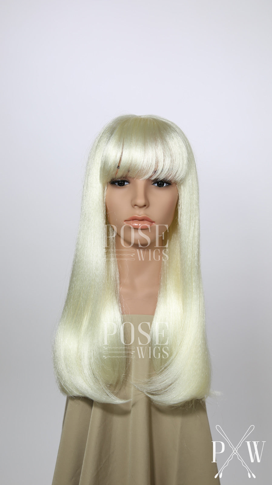 blonde long straight wig