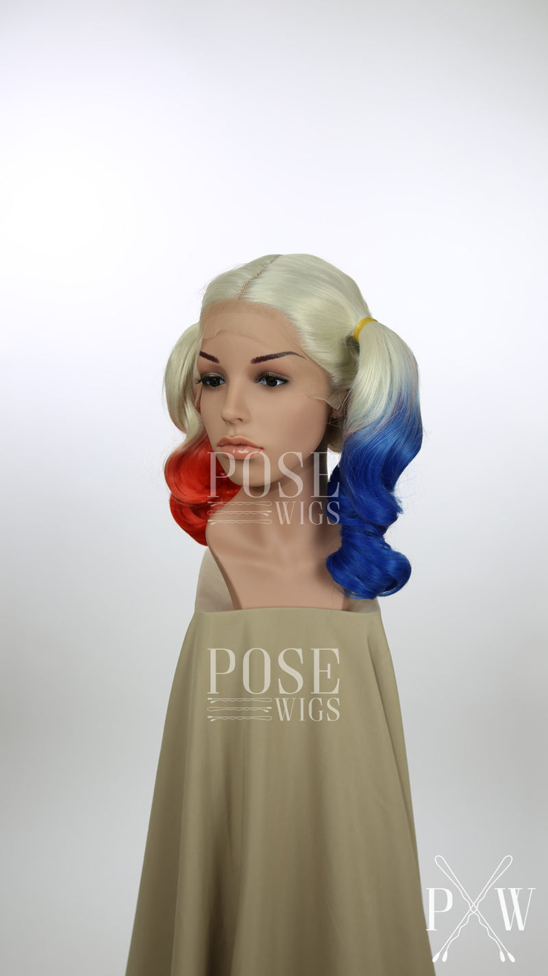 short blonde pigtail wig