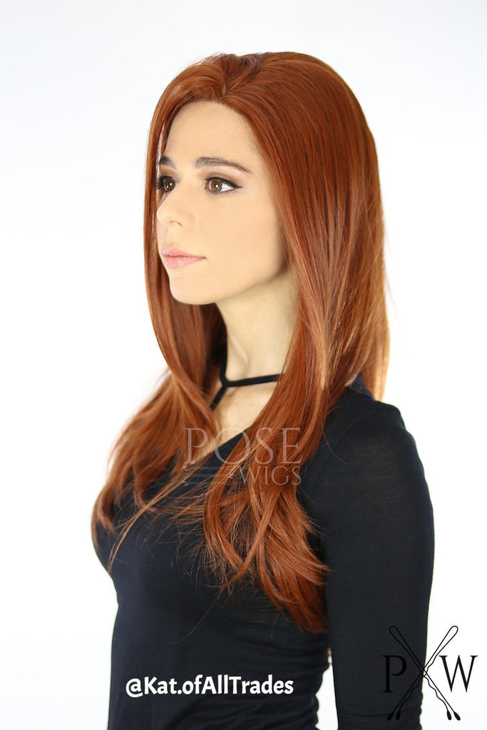 Red Long Straight Lace Front Wig Duchess Series Lddah52 Pose Wigs 