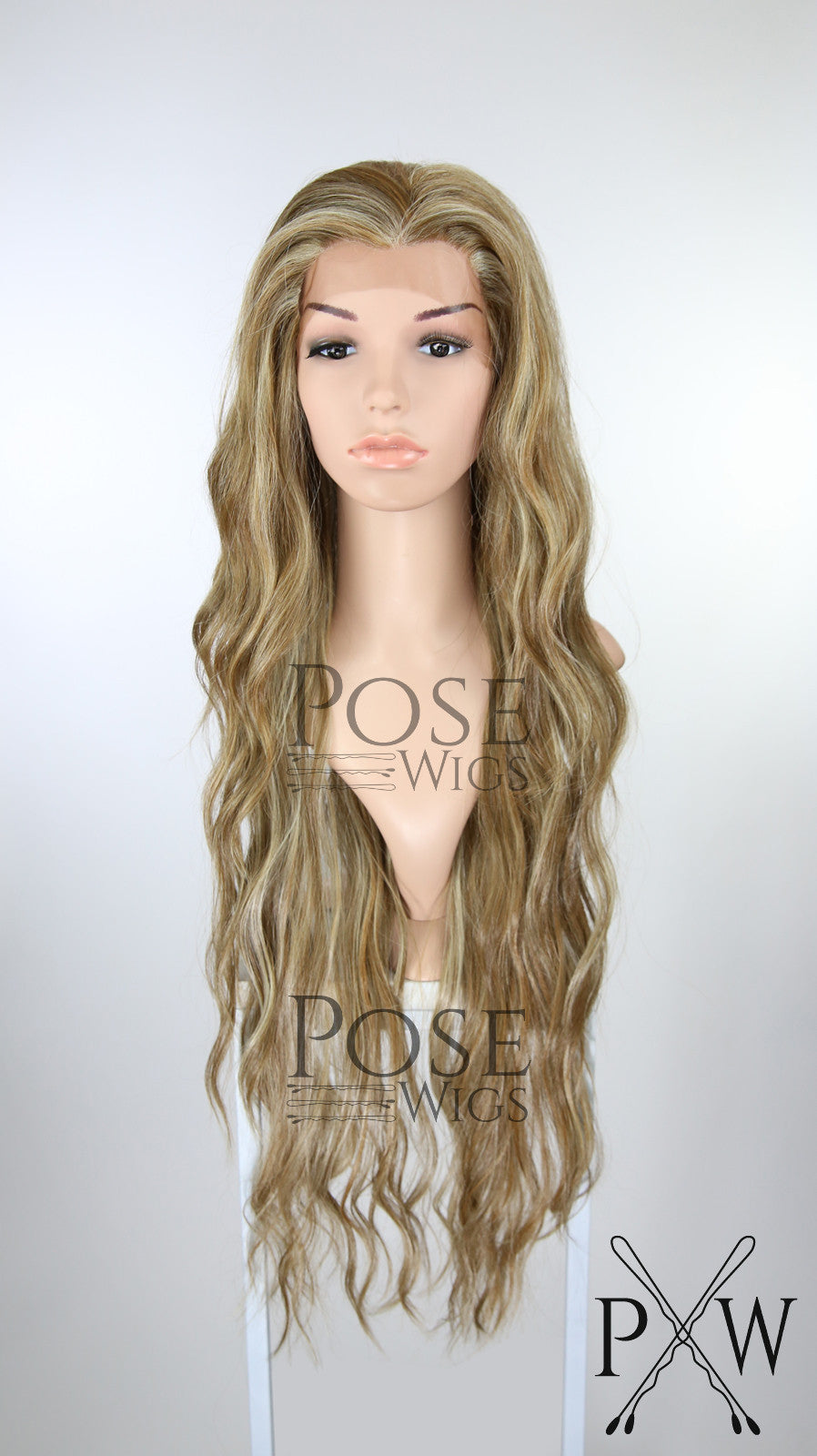 Brown With Blonde Highlights Long Curly Lace Front Wig Duchess