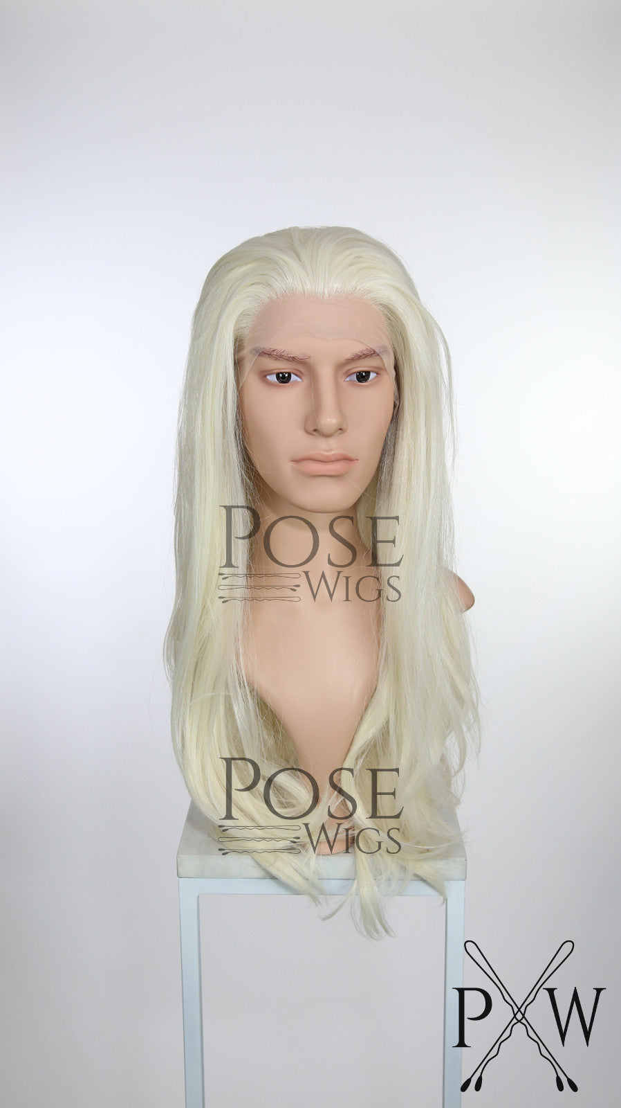 blonde long straight wig