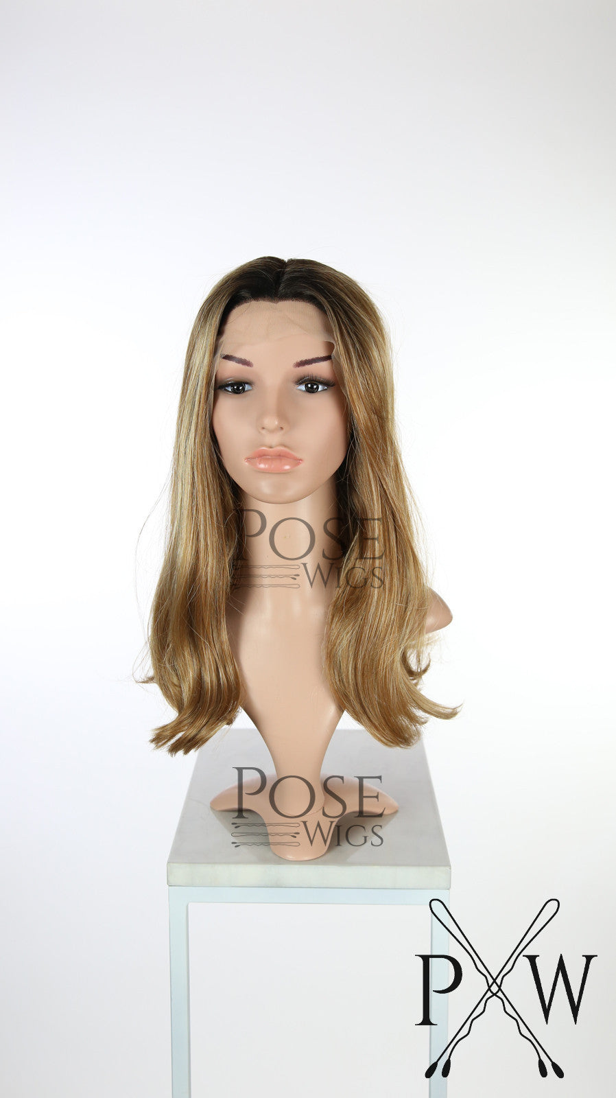 dark blonde wavy wig