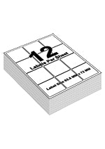 12 Labels per A4 Sheet, 63.5mm x 72mm