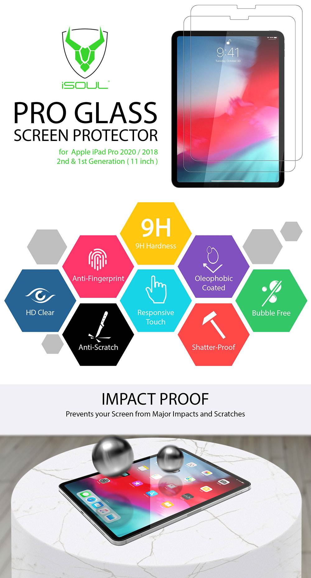 ipad pro 11 inch tempered glass screen protector
