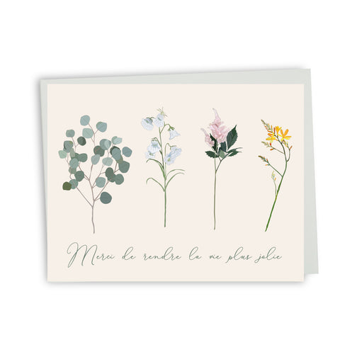 Carte Merci De Rendre La Vie Plus Jolie Fleurs Et Plantes Lili Graffiti