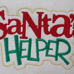 Embroidered Christmas Totes - "Santa's Helper"