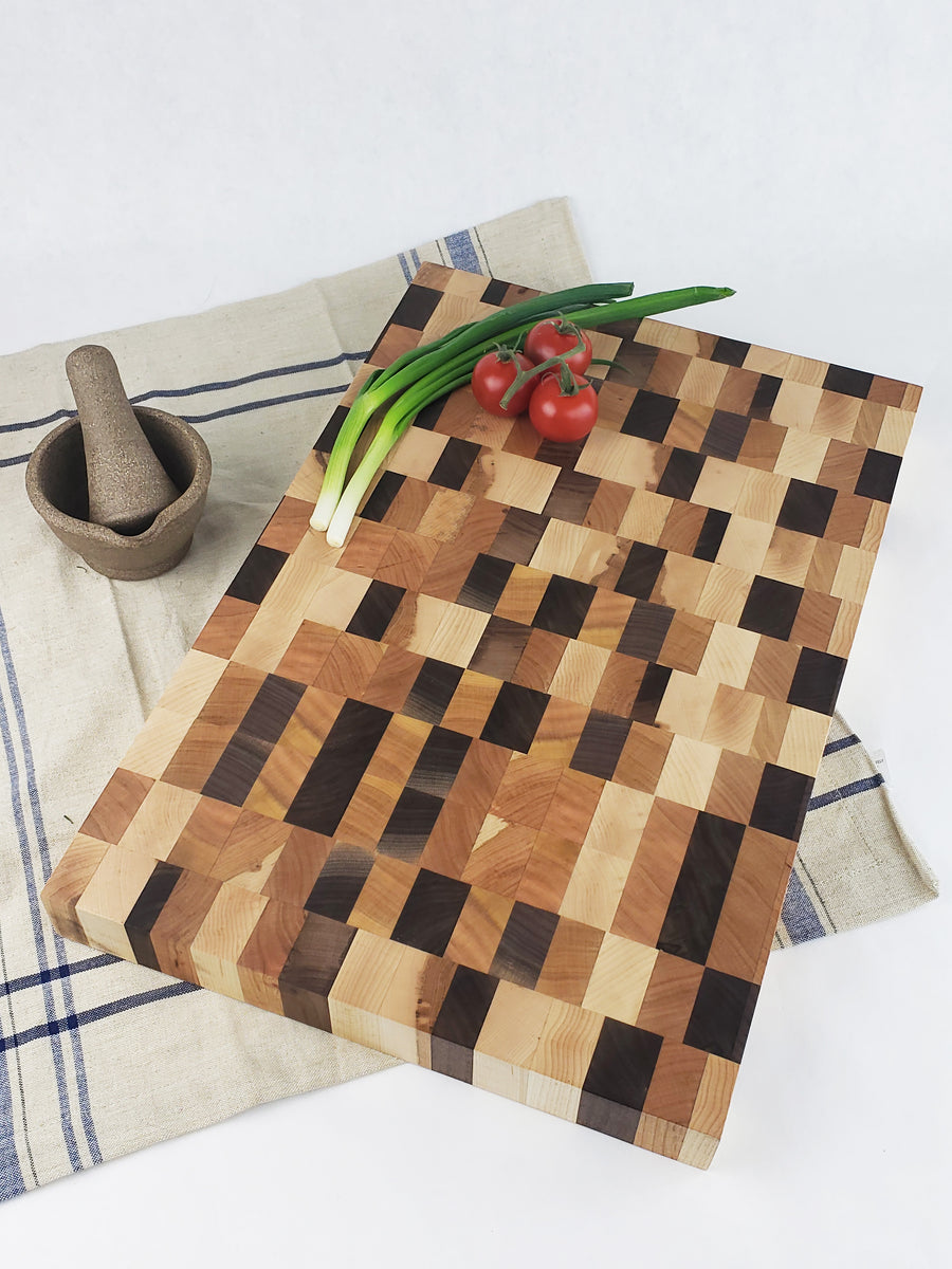 Maple And Cherry Checkerboard End Grain Cutting Board