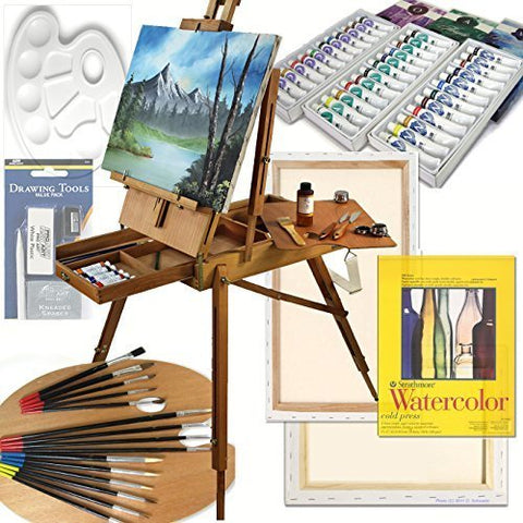 art set with easel