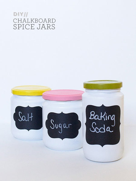 chalkboard spice jars