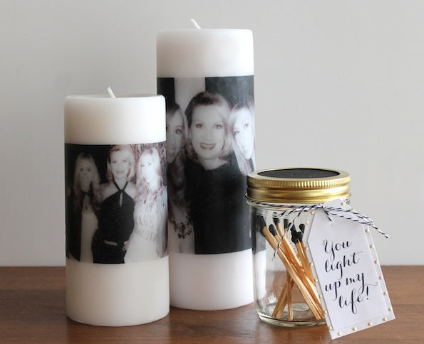 diy photo candles for mom