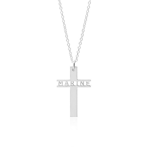 faith marine cross necklace