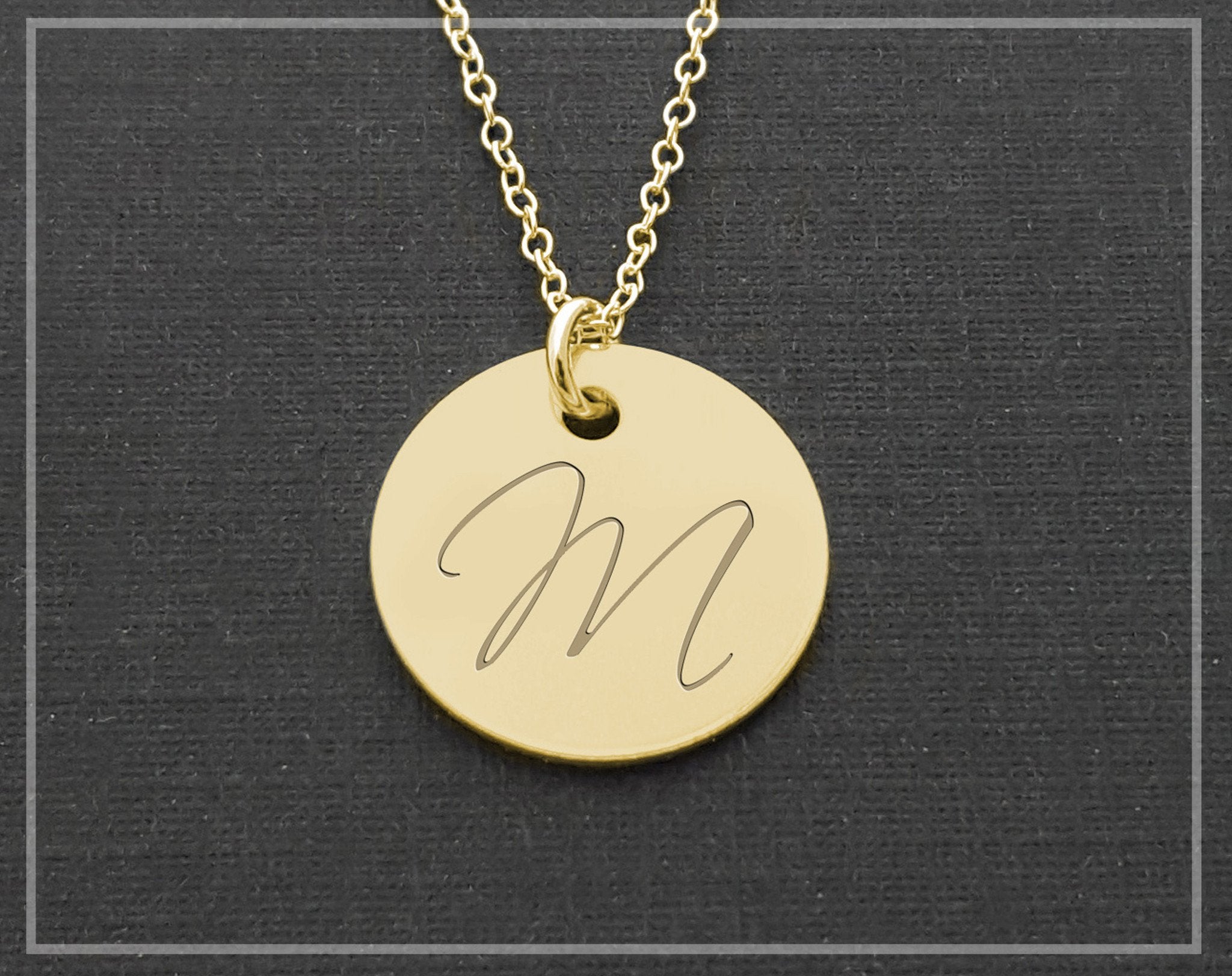 14k Gold Initial Necklace Sincerely Silver