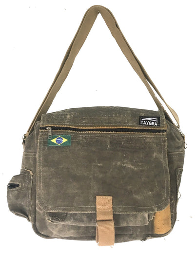 Picture of Small shoulder bag in truck's canvas with flap