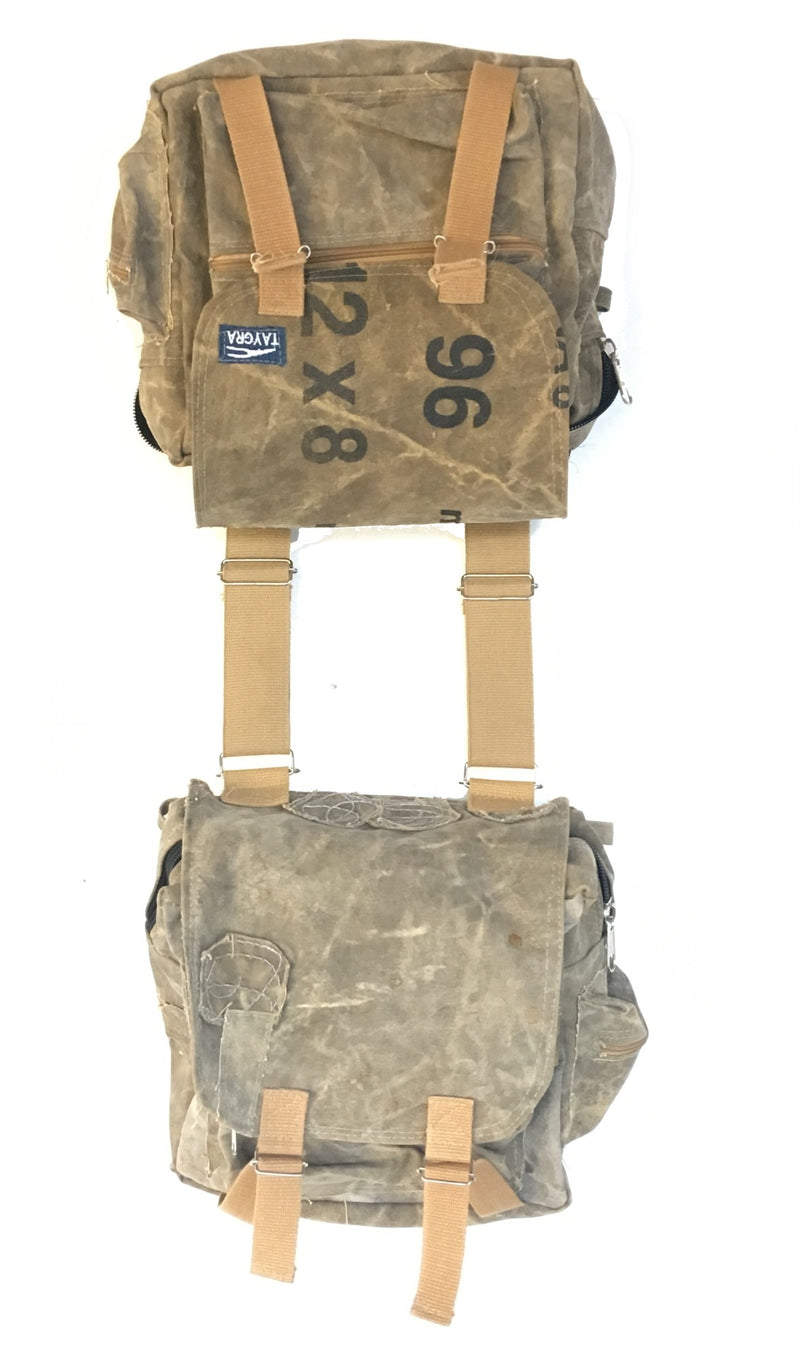 Saddlebag made out of recycled truck´s canvas