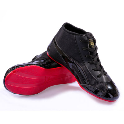 Picture of Mid-Top Dança Sneakers Black Patent & Red