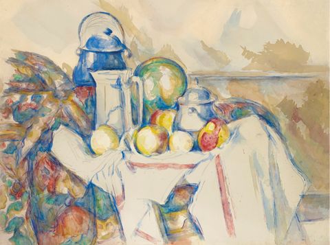 Still Life with Blue Pot, 1900–06, Paul Cézanne. Watercolour over graphite.jpg