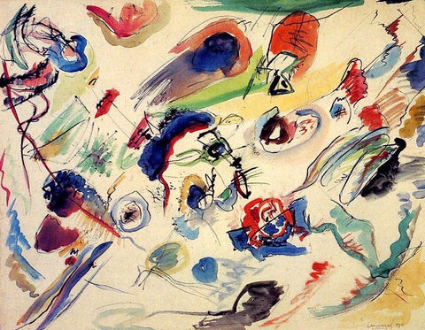 Untitled (First Abstract Watercolour) - Wassily Kandinsky