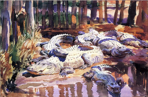 Muddy Alligators by John Singer Sargent, 1917, watercolour painting