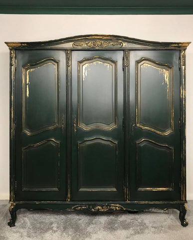 Green & Gold Leaf Wardrobe by From Loft to Loved