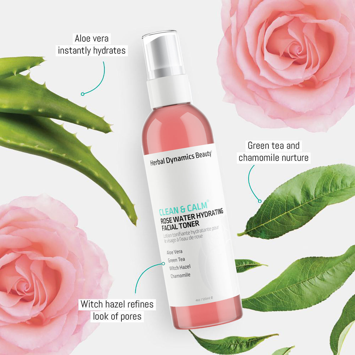 Rose Water Calming Face Toner Award Winning Balancing Natural Toner