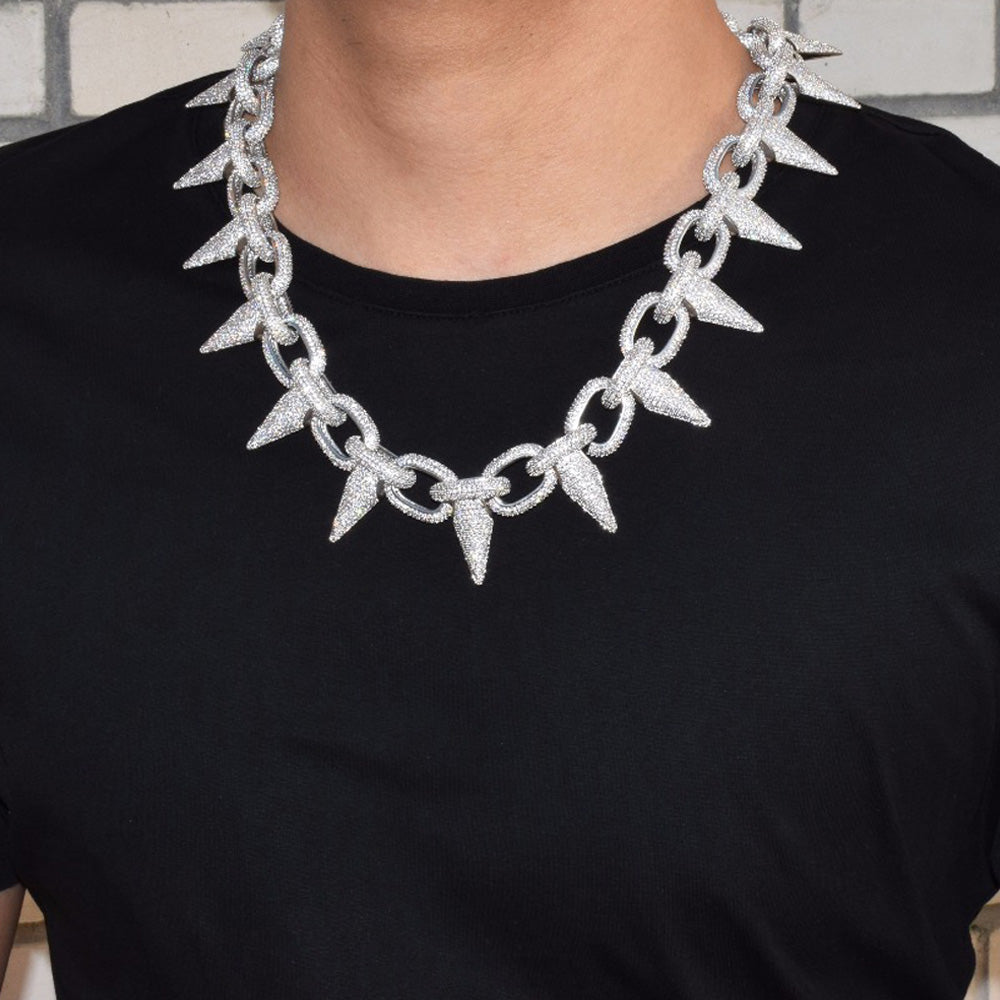 Iced Out spiked choker \