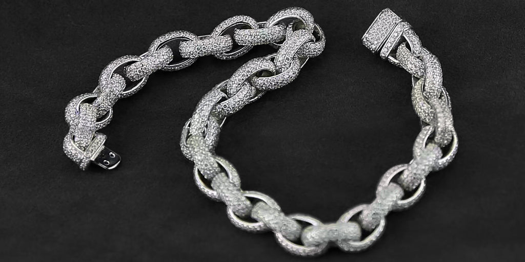 silver hermes link chain