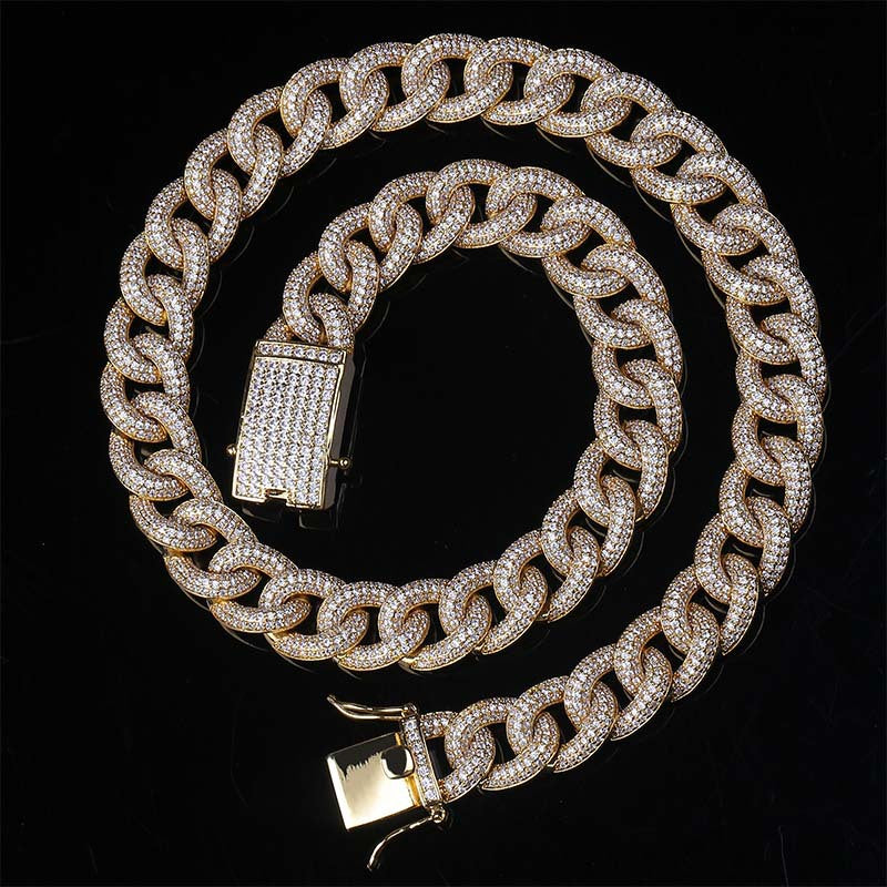 15mm cuban link custom clasp necklace chain – Bijouterie Gonin
