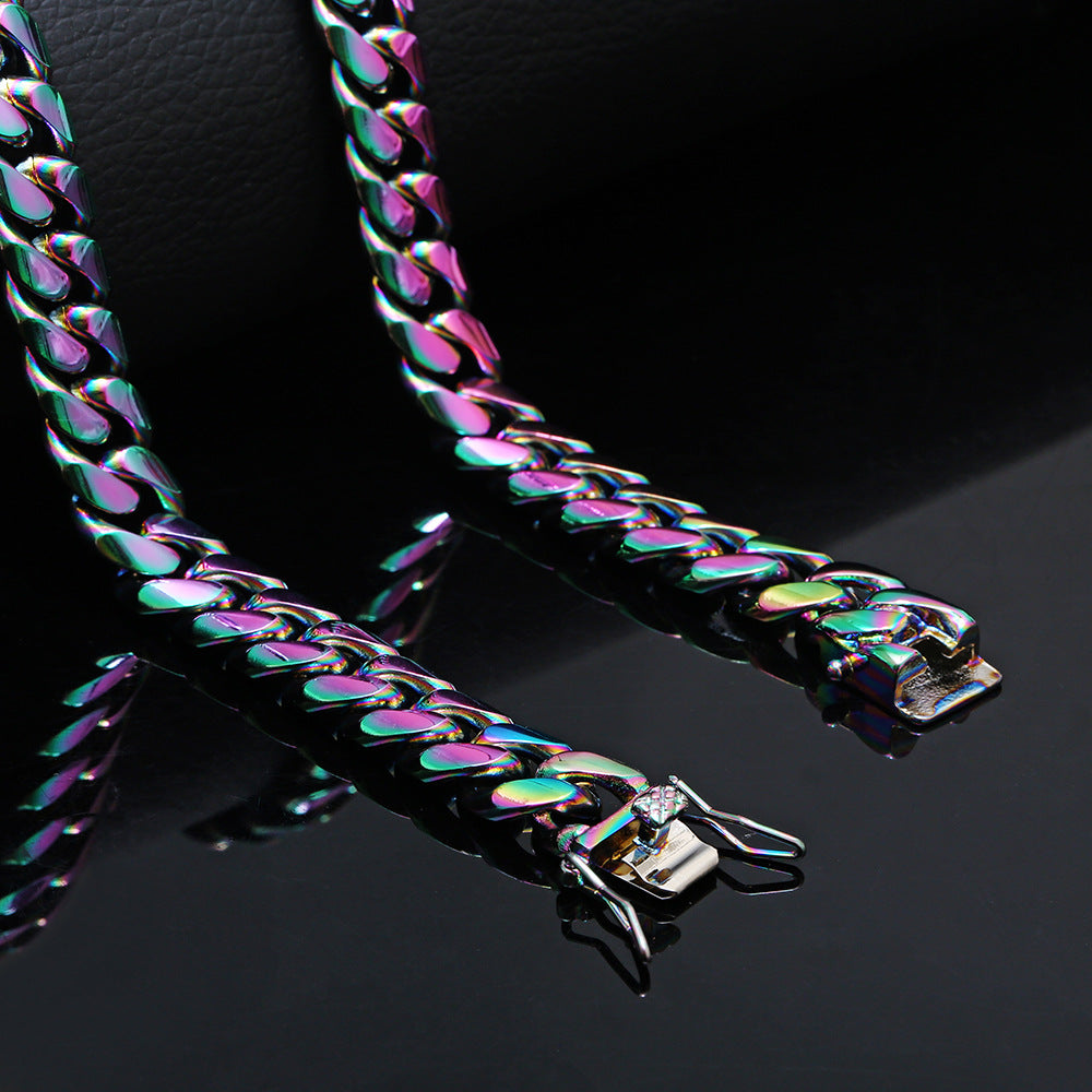 Louis Vuitton 2054 Rainbow - Virgil Abloh Ltd Edition Ruthenium Necklace  For Sale at 1stDibs