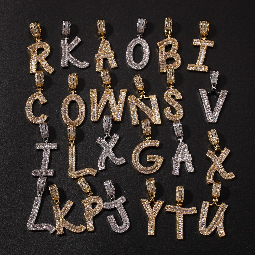 baguette diamond letters