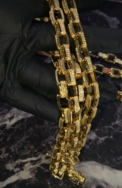 hermes link gold chain