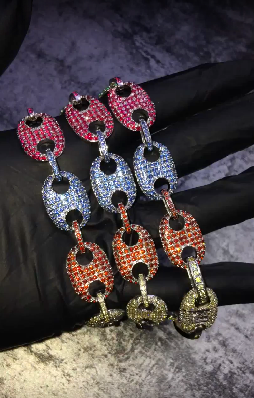 gucci iced out bracelet