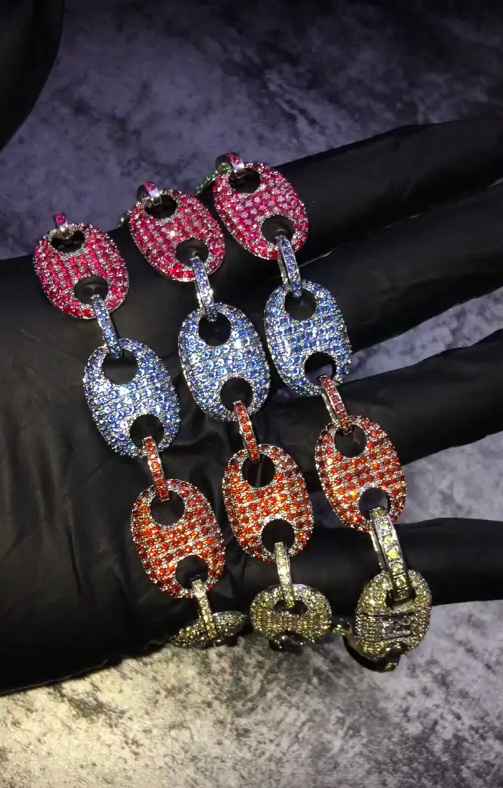 multicolor gucci link chain