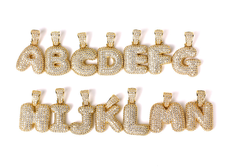 9 letter custom bubble letter chain