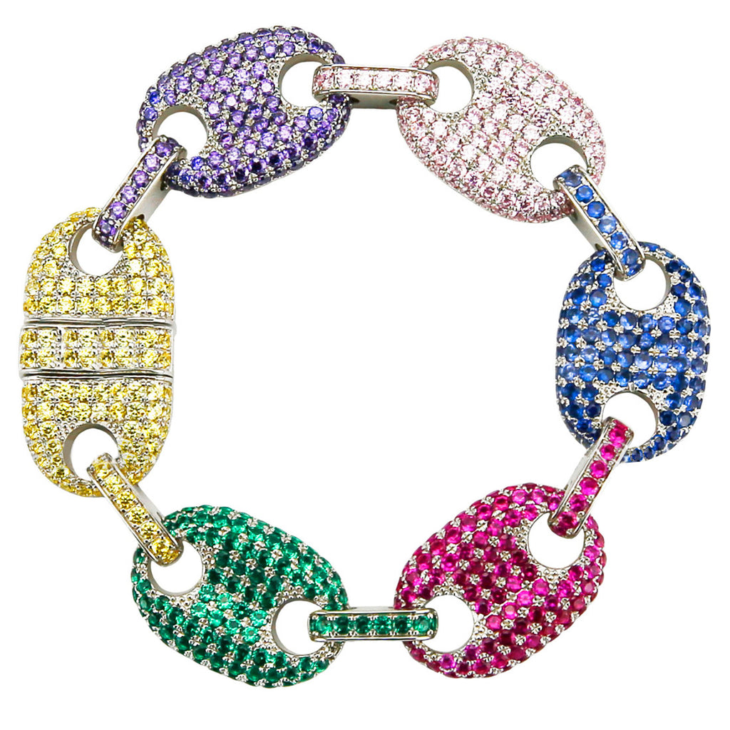 multicolor gucci link chain