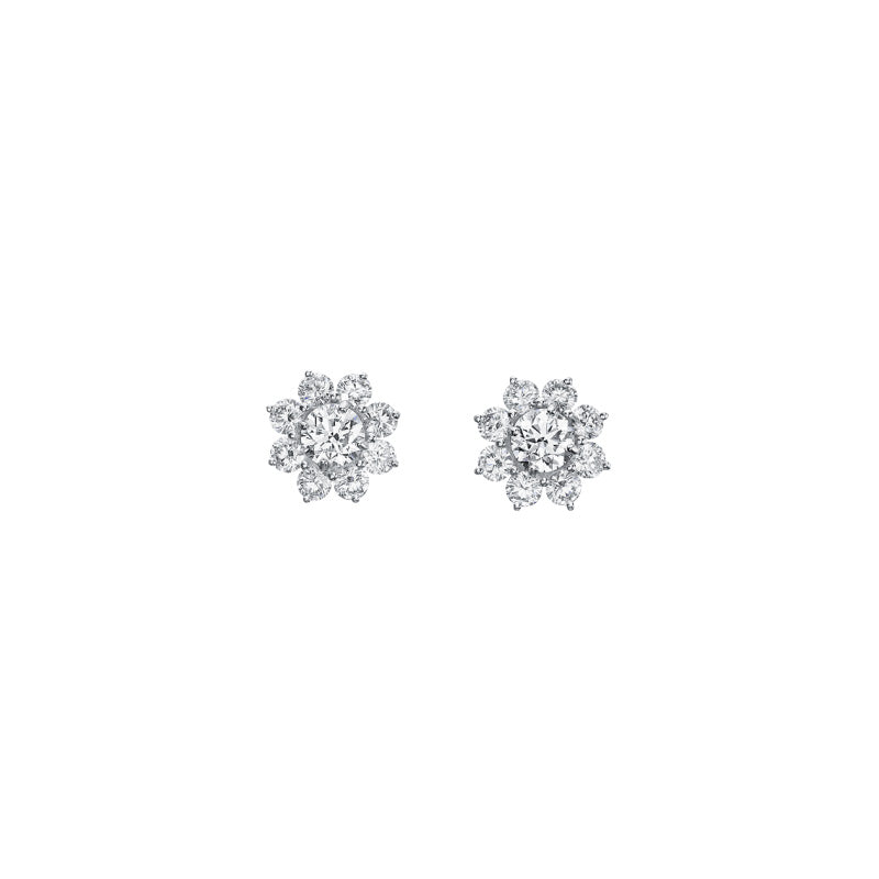 diamond sunflower earrings