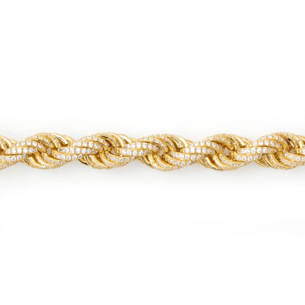 Iced Out Rope Bracelet 11mm – Bijouterie Gonin