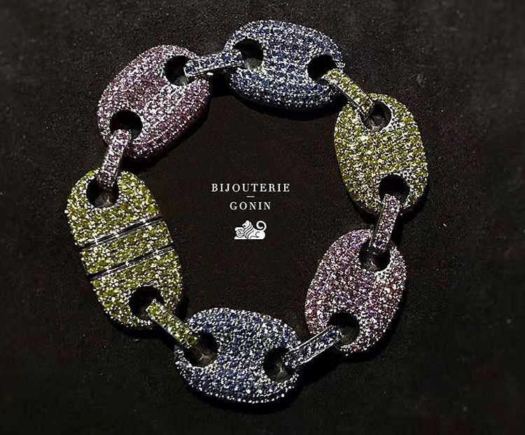 gucci iced out bracelet