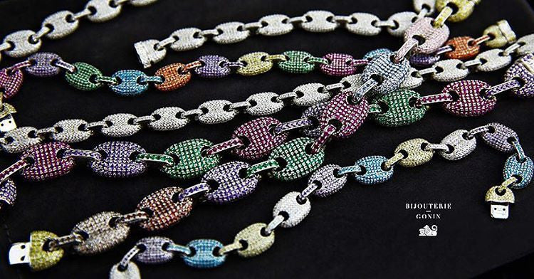 colored gucci link chain