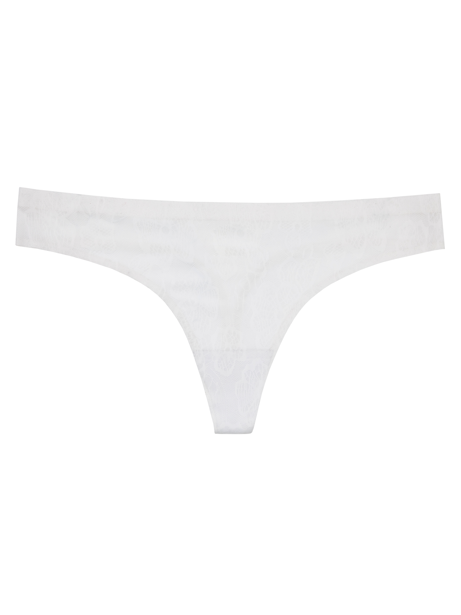 Seamless Thong Lace Print | White | Sneaky Vaunt