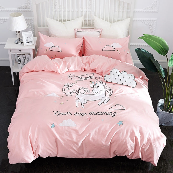 pink unicorn bed set – unicornsareawesome