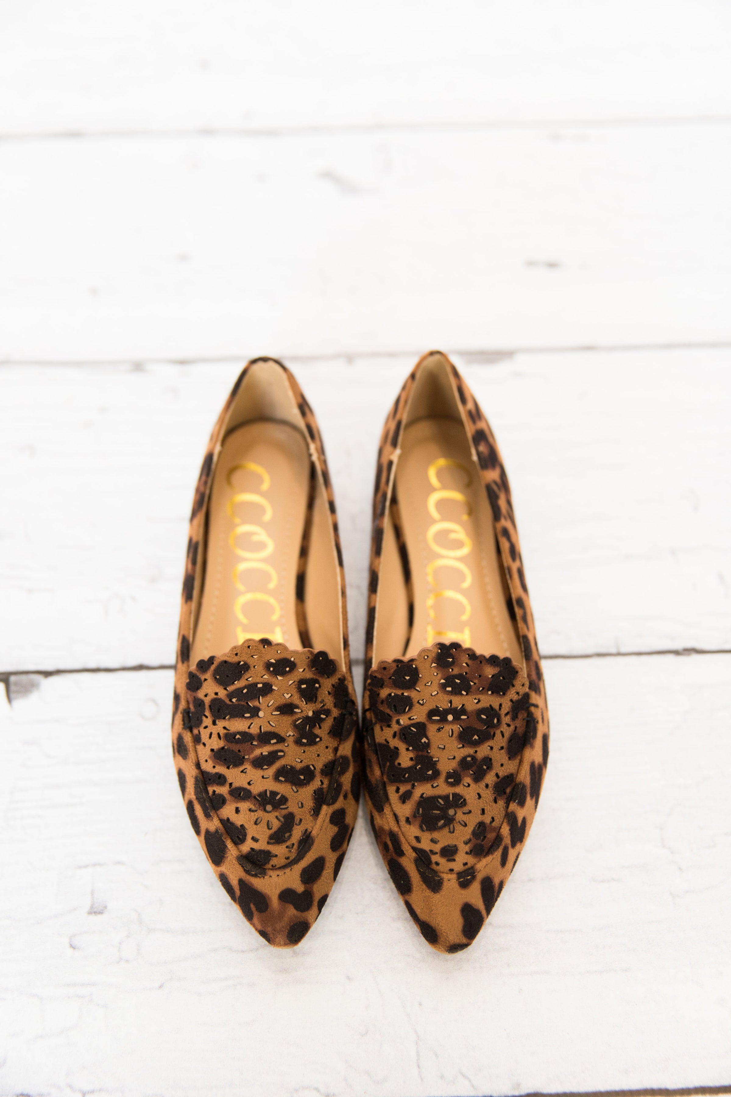 leopard flat shoes